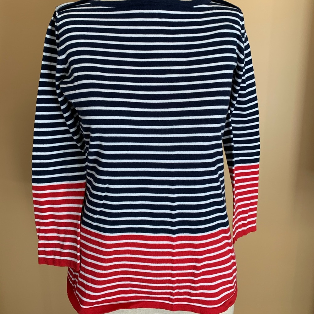 Vineyard Vines Women's 3/4 Sleeve Striped Top
